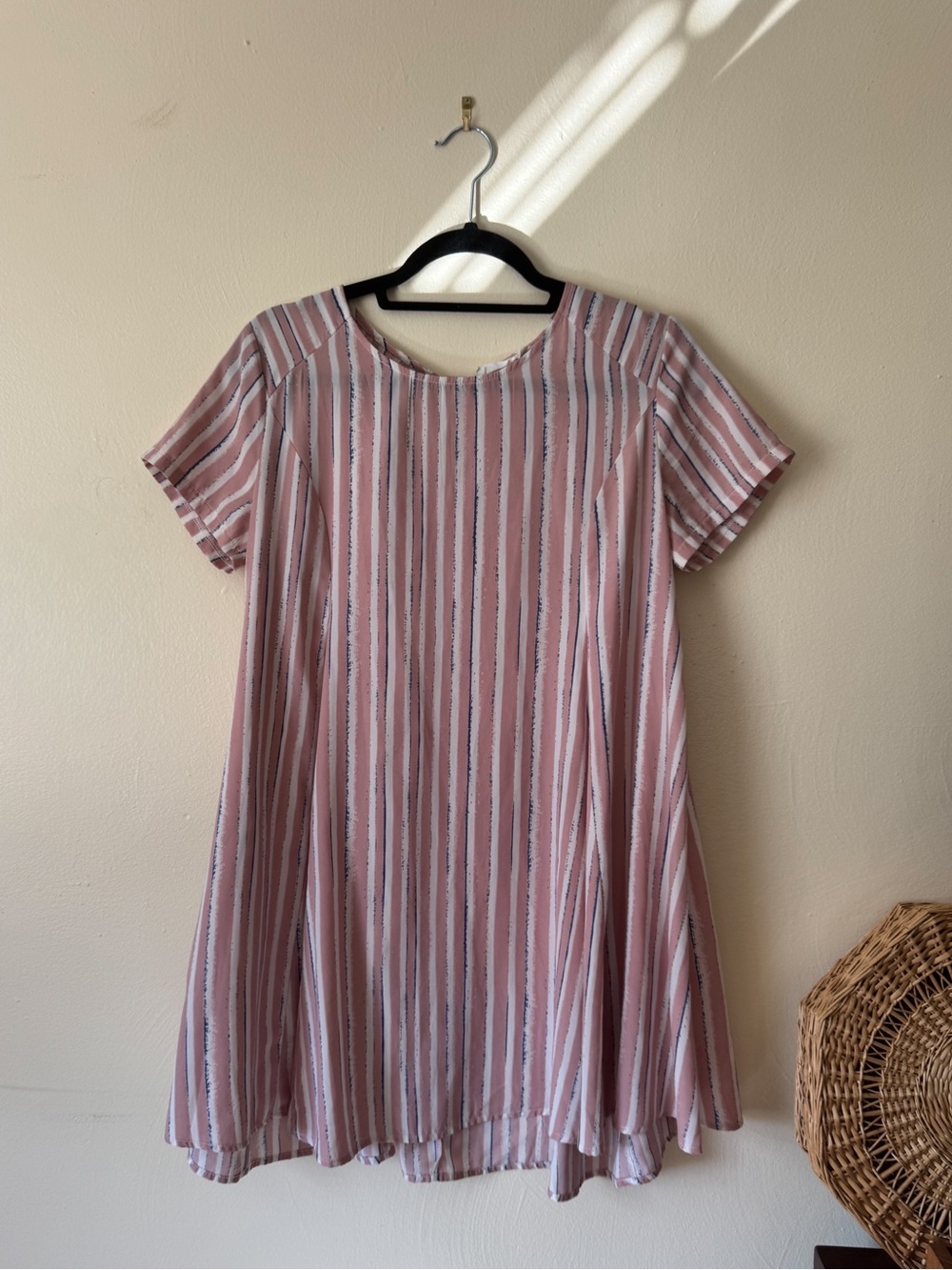 Striped Pink & Blue Dress